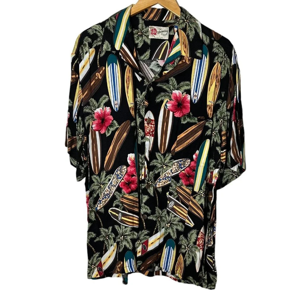 *VINTAGE* HILO HATTIE Hawaiian Original Hawaii Aloha Tropical Surf Shirt XL